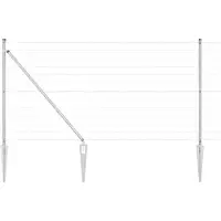 vidaXL Euro-Zaun mit Stacheln 25 x 1 m Verzinkter Stahl Silber Netz