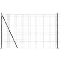 vidaXL Euro-Zaun mit Betonsockel 10 x 1,5 m PVC-beschichteter Stahl