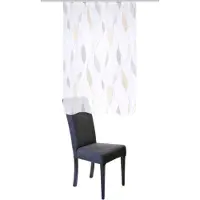 Home wohnideen Vorhang "PAOLO" Gr. 1, gelb, B:140cm H:145cm, Voile, Polyester, Gardinen, Vorhang, Kräuselbandschal PAOLO bedruckt
