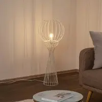 Helam Stehleuchte Mercure, sand, Metall/ Kunststoff, Höhe 93 cm