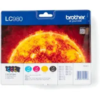 Brother LC980VALBP, Schwarz, Cyan, Magenta, Gelb, 4 Stück(e), 300 Seiten, 260 Seiten, Multipack
