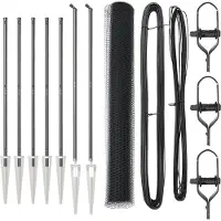 vidaXL Sechseckzaun mit Pfosten 10 x 1,2 m PVC-beschichteter Stahl