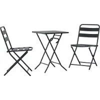 vidaXL Garten Bistro Set 3 stk. Anthrazit Stahl