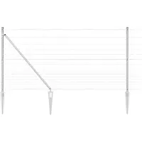 vidaXL Schweißdrahtzaun mit Spikes 50 x 1,2 m Verzinkter Stahl Silber