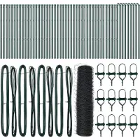 vidaXL Bodenmontierter Sechseckzaun 100 x 0,8 m Grau Netz