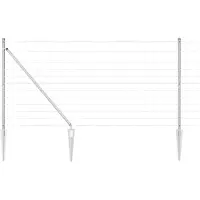vidaXL Schweißdrahtzaun mit Spikes 50 x 1,2 m Verzinkter Stahl Silber