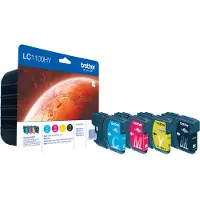 Brother LC1100HYVALBPDR, Schwarz, Cyan, Magenta, Gelb, 4 Stück(e), 900 Seiten, 750 Seiten, Multipack