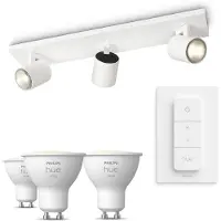 Philips Hue Runner Spot 3er-pack In Weiß + Dimmschalter + Gu10 Weiße Lampen