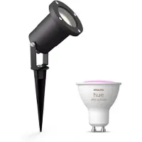 Philips Hue Puled Spot In Schwarz + Eine Gu10-farbfähige Lampe