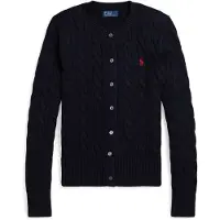 Ralph Lauren für Damen. 211971868008 Marineblaue Baumwollstrickjacke in Achterform (L), Lässig, Baumwolle