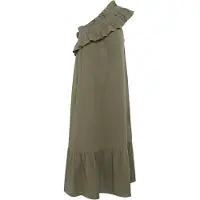 Culture Midikleid "Damen Kleid CUelina", Damen, Gr. M, N-Gr, grün (dusky grün), Obermaterial: 100% Baumwolle CO., Kleider Midikleid