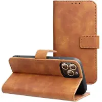 OEM Back panel cover TENDER Book Case for SAMSUNG S25 FE brown