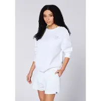 Chiemsee Sweater , Damen, Gr. XL (46/48), weiß (hellweiß), 100% Baumwolle, Rundhals, Sweatshirts Sweater