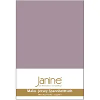 Janine Spannbettlaken "MAKO-FEINJERSEY 5007", lila (holunder), L:200cm, Mako-Jersey, Obermaterial: 100% Baumwolle, Bettlaken, Spannbettlaken, aus 100% Baumwolle, für Matratzen bis 26 cm Höhe