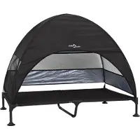 vidaXL Hochgelegtes Hundebett 127 x 81 x 108 cm Stoff und Stahl