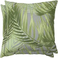 GO-DE Dekokissen "Dana", grün (grün, gemustert), B:40cm H:12cm L:40cm, Baumwolle, Polyester, Dekokissen_Sitzkissen_Kissenhüllen, Dekokissen, 2er Set