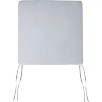 Beliani Sitzkissen für Gartenstuhl 8er Set Hellgrau Stoffbezug mit Bindebändern 46 x 46 cm UV-beständig Modern Outdoor Stuhlkissen Stuhlpolster