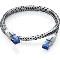 Primewire LAN-Kabel 20er Set CAT 8 Patchkabel 40 Gbit/s, Netzwerkkabel, S/FTP doppelt geschirmt, RJ45-Stecker, Baumwollummantelung, vergoldete Kontakte, 20 Stück, 0,5 m, weiß