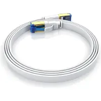 Primewire LAN-Kabel 20er Set CAT 8 Flachband, Patchkabel bis 40 Gbit/s, S/FTP PIMF Schirmung, RJ45-Stecker vergoldet, Netzwerkkabel 1 m, Ethernet, 20 Stück, weiß
