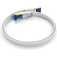 Primewire LAN-Kabel 20er Set CAT 8 Flachband, Patchkabel bis 40 Gbit/s, S/FTP PIMF Schirmung, RJ45-Stecker vergoldet, Netzwerkkabel 0,25 m, Ethernet, 20 Stück, weiß