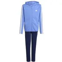 Adidas Trainingsanzug SPORTSWEAR "ESSENTIALS KIDS", Kinder, Gr. 164, blau (blau fusion, weiß), Obermaterial: 52% Baumwolle, 48% Polyester, Sportanzüge Trainingsanzug