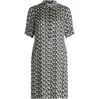 Betty Barclay Hemdblusenkleid "Hemdblusenkleid mit Aufdruck", Damen, Gr. 38, EURO, bunt (dunkelblau, grün), Obermaterial: 100% Viskose CV., Kleider Hemdblusenkleid