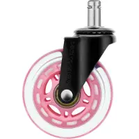 Deltaco Gaming GAM-157-P, Nachlaufrad, Pink, Gummi, 75 mm, 24 mm, 116 mm