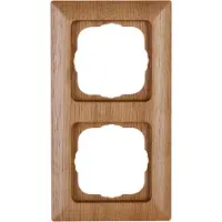 Kopp 306630066 MILANO - Abdeckrahmen 2-fach, Farbe: eiche