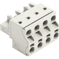 Wago 721-2204/026-000 2-Leiter-Federleiste,Push-in CAGE CLAMP,2,5 mm2,lichtgrau 7212204026000 - 50 Stück