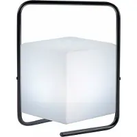 JUST LIGHT LED Tischlampe Gartenleuchte Akkubetrieben mit USB, RGB+W Farbwechsel, Fernbedienung, IP44 schwarz Garten, Außenbereich