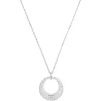 JOOP! Kette mit Anhänger JOOP "Kornblume", bunt (silberfarben, weiß), Halsketten, Damen, Silber 925 (Sterlingsilber), L: 75, Kette mit Anhänger, mit Zirkonia (synth.)