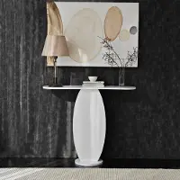 Skye Decor , Ellittica - White, Kommode, 100 % MELAMINBESCHICHTETE SPANPLATTEN, Weiß, 100 x 30 x 81 cm