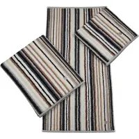 Ross Handtuch "Multicolor", (2 St.), mit Streifen und gesticktem ROSS-Emblem