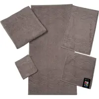 Ross Gästehandtuch "Cashmere feeling", grau (flanell), B:30cm L:50cm, Frottier, Baumwolle, Handtücher, Gästehandtuch, 100% Baumwolle, mit Wellen-Bordüre, große Farbauswahl