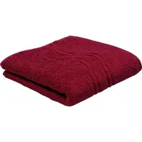 Ross Handtuch "Cashmere feeling", rot (vino), B:50cm L:100cm, Frottier, Baumwolle, Handtücher, Handtuch, 100% Baumwolle, mit Wellen-Bordüre, große Farbauswahl