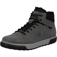 Rieker Winterboots , Herren, Gr. 46, Warmfutter, grau (grau, schwarz), Lederimitat, Textil, Schuhe Winterboots, in sportiver Optik
