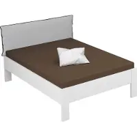Rauch Futonbett "Aditio", weiß, B:146cm H:107cm L:208cm, Betten, Futonbett, Kopfteil Webstoff mit abgesetztem Keder