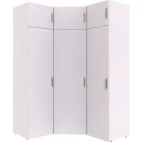 Wimex Schranksystem "Münster", weiß, H:225cm T:54cm, Holzwerkstoff, Schränke, Schranksystem, Mehrzweckschrank