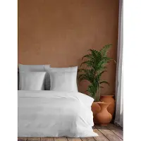 L'essentiel Maison , Max Yollu Saten - White, Weiß, Doppel-Bettbezug-Set (DE), 70 % BAUMWOLLE / 30 % POLYESTER, 200 x 200 cm