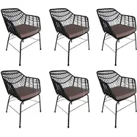 HOME DELUXE Gartenstuhl inkl. Sitzkissen TARA - 63 x 60 x 82 cm wetterfest | Gartensessel, Terrassenstühle, Gartenstühle, Gartenmöbel