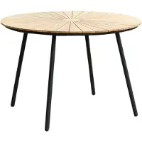 Garden Pleasure Gartentisch "COVINA", braun (braun, schwarz, braun), B:110cm H:74cm T:110cm, Tische, Gartentisch, einfache Montage
