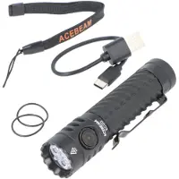 Acebeam EC20 LED-Taschenlampe, 2800 Lumen, Luxeon HL4X LEDs, 6.500K, schwarz