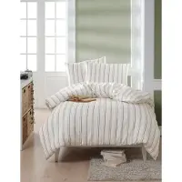 L'essentiel Maison , Hamilton - Beige, Beige, Einzel-XL-Bettbezug-Set (DE), 70 % BAUMWOLLE / 30 % POLYESTER, 155 x 200 cm