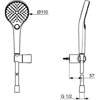 Hansa 4417022033 Handbrausegarnitur HANSAVIVA 4417