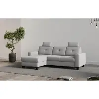 Places Of Style Ecksofa "Varese", silber, B:239cm H:91cm T:164cm, 90% Polyester 10% Polyamid, Sofas, Ecksofa, wahlweise mit Bettfunktion und Bettkasten