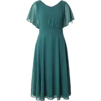 Vera Mont Cocktailkleid "Cocktailkleid kurzarm", Damen, Gr. 36, EURO, grün (schwarz emerald), 100% Polyester PES., Kleider Cocktailkleid