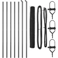 vidaXL Bodenmontierter Sechseckzaun 10 x 1 m PVC-beschichteter Stahl