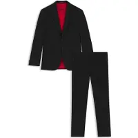 HUGO für Herren. 50540141 Arti-Hesten schwarzer Anzug (102), Lässig, Party, Klassisch, Polyester