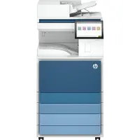 HP LaserJet Enterprise 8601dn Multifunction Schwarzweiß Drucker, Nur Ethernet; Duplex; Kopierer, Scanner, Laser, Monodruck, 1200 x 1200 DPI, A3, Direktdruck, Blau, Weiß