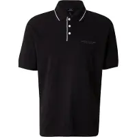 Armani Exchange für Herren. XM001557AF10363UC001 Schwarzes elastisches Poloshirt (XS), Lässig, Baumwolle, Kurzarm